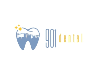 901 Dental logo design by Mbelgedez