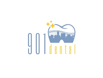 901 Dental logo design by Mbelgedez