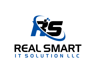 REAL SMART IT SOLUTION LLC logo design by Girly