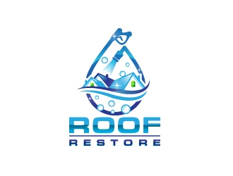 Roof Restore  logo design by Rock