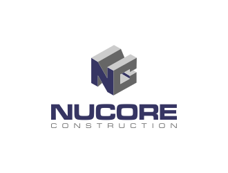 Nucore Construction logo design by oke2angconcept