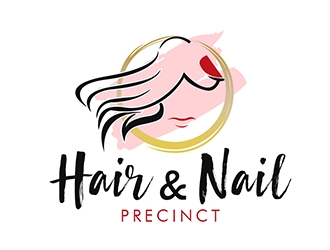 Hair & Nail Precinct logo design by XyloParadise