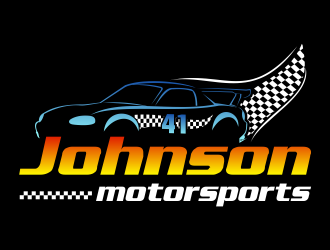 Johnson motorsports logo design by beejo