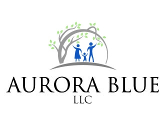 Aurora Blue, LLC logo design by jetzu