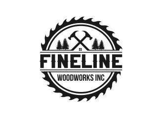 Fineline woodworks inc. logo design by justsai