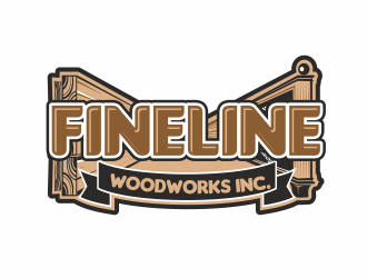 Fineline woodworks inc. logo design by serprimero