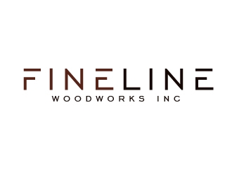 Fineline woodworks inc. logo design by shravya