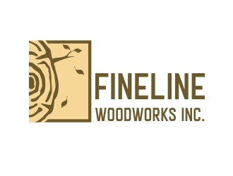 Fineline woodworks inc. logo design by madjuberkarya