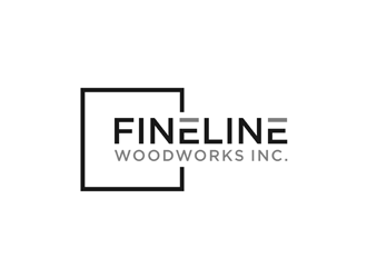 Fineline woodworks inc. logo design by alby