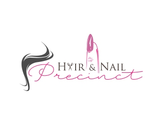 Hair & Nail Precinct logo design by fawadyk