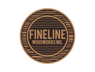 Fineline woodworks inc. logo design by karjen