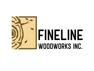 Fineline woodworks inc. logo design by madjuberkarya