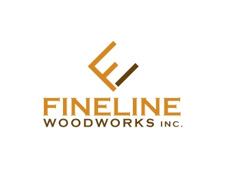 Fineline woodworks inc. logo design by Rokc