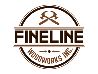 Fineline woodworks inc. logo design by Dakon