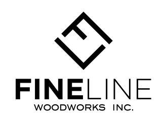 Fineline woodworks inc. logo design by cikiyunn