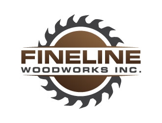 Fineline woodworks inc. logo design by J0s3Ph