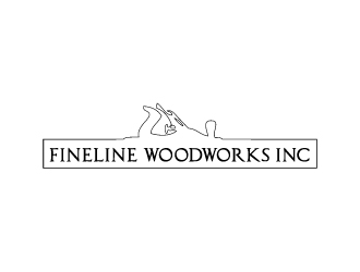 Fineline woodworks inc. logo design by zenith