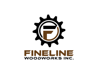 Fineline woodworks inc. logo design by semar
