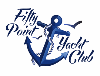 Fifty Point Yacht Club logo design by megalogos