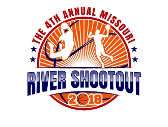 The 4th Annual Missouri River Shootout 2018 logo design by uttam