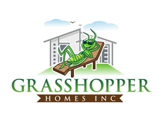 Grasshopper Homes Inc. logo design by DreamLogoDesign