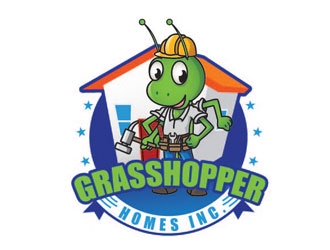 Grasshopper Homes Inc. logo design by LucidSketch