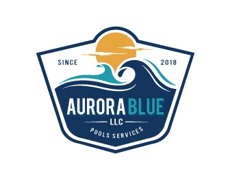 Aurora Blue, LLC logo design by REDCROW