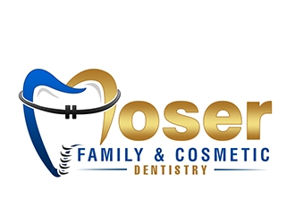Moser Family & Cosmetic Dentistry logo design by XyloParadise