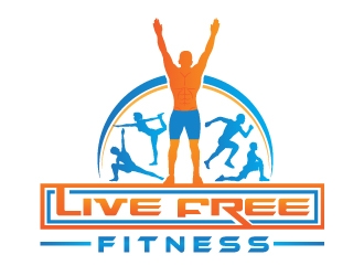 Live Free Fitness logo design by jpdesigner