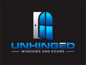 Unhinged windows and doors logo design by hidro