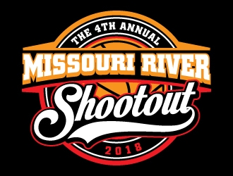 The 4th Annual Missouri River Shootout 2018 logo design by Godvibes