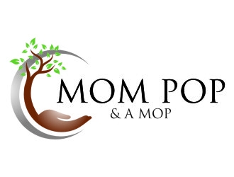 Mom Pop & a Mop logo design by jetzu