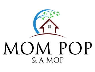Mom Pop & a Mop logo design by jetzu