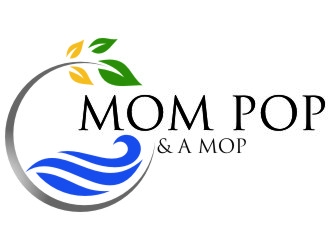 Mom Pop & a Mop logo design by jetzu