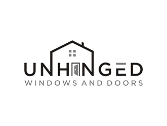 Unhinged windows and doors logo design by checx