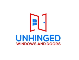 Unhinged windows and doors logo design by b3no