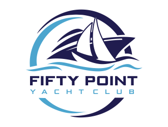 Fifty Point Yacht Club logo design by aldesign
