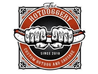 The Hotdoggery logo design by REDCROW
