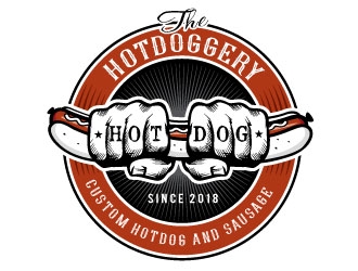 The Hotdoggery logo design by REDCROW