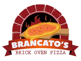 Brancatos Brick Oven Pizza logo design by tehboxcar