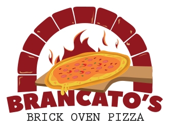 Brancatos Brick Oven Pizza logo design by tehboxcar