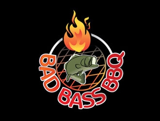 Bad Bass BBQ logo design by LucidSketch