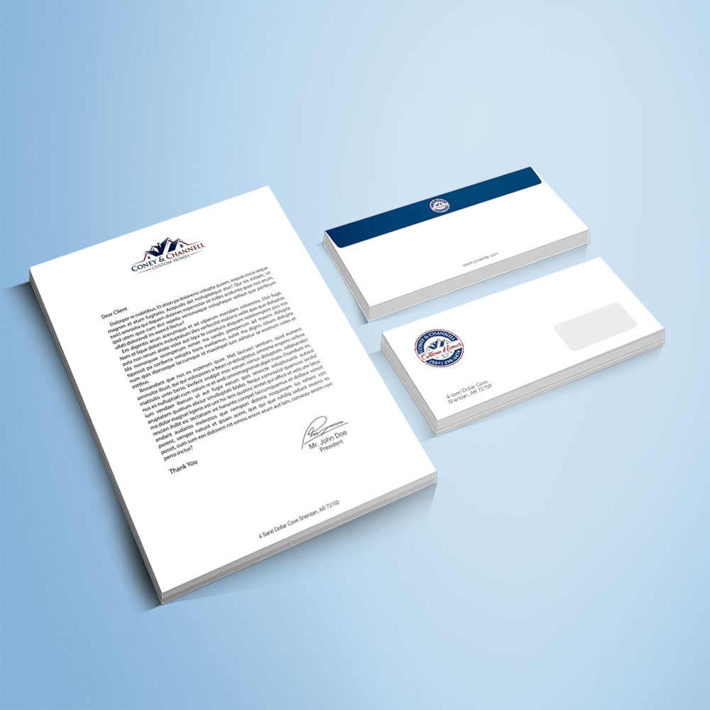 Coney and Channell custom homes  logo design by Kindo