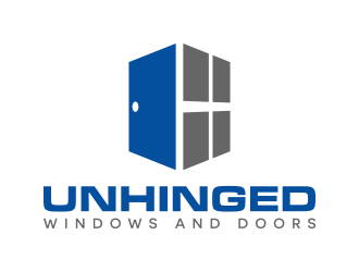 Unhinged windows and doors logo design by lexipej