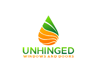 Unhinged windows and doors logo design by akhi