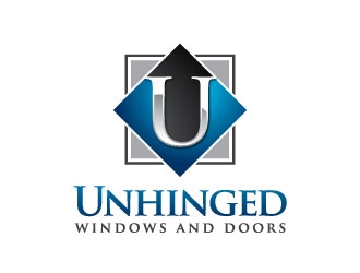 Unhinged windows and doors logo design by J0s3Ph