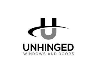 Unhinged windows and doors logo design by excelentlogo
