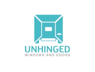 Unhinged windows and doors logo design by nehel