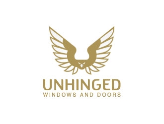 Unhinged windows and doors logo design by nehel