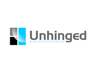 Unhinged windows and doors logo design by sheilavalencia